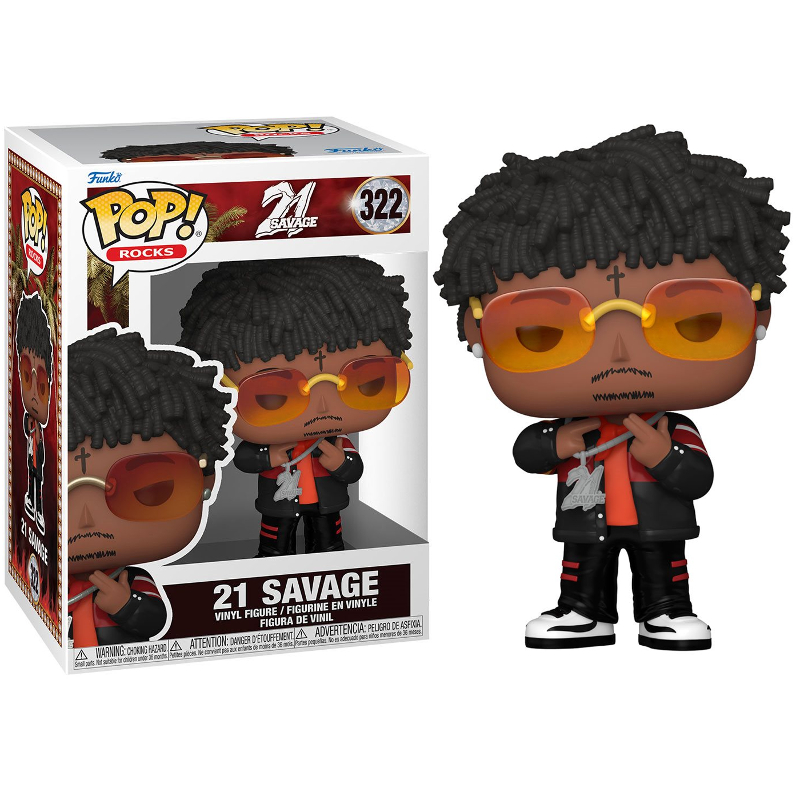 Funko Pop! Rocks 21 Savage 322 Original Colecionavel - Moça do Pop