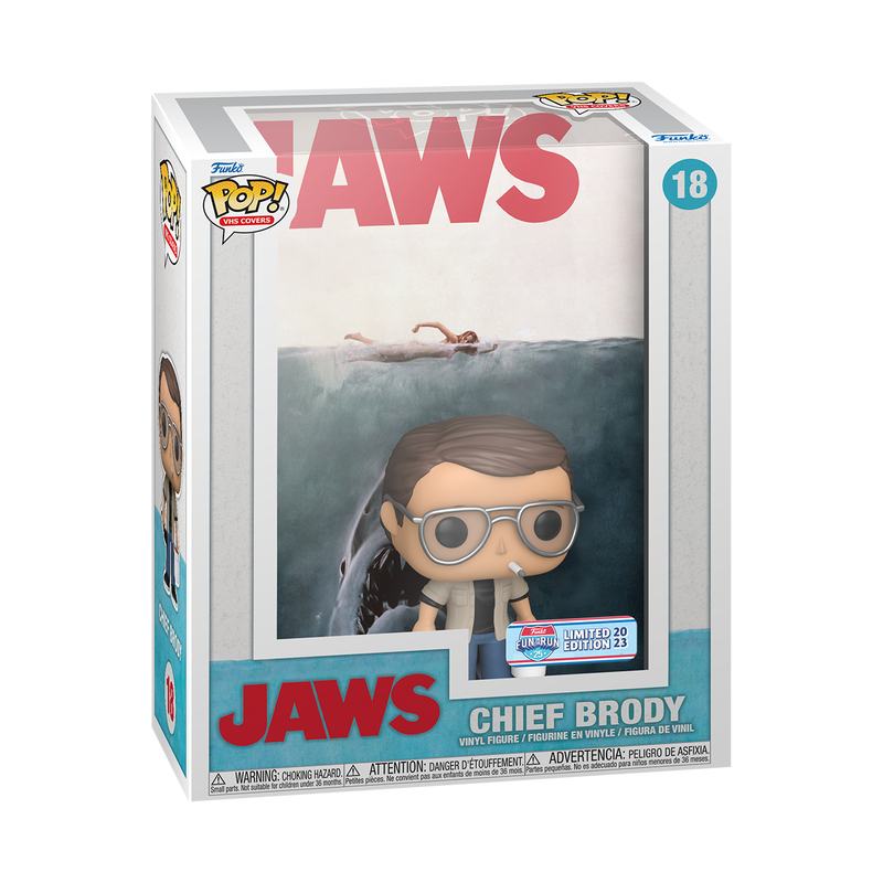 Funko POP! VHS Covers JAWS 「ジョーズ」 50周年記念 Funko Pop! Album Filme Jaws Tubarao Chief Brody 18 Exclusivo