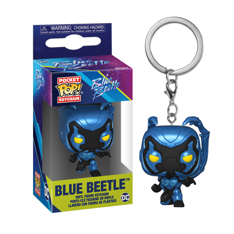 キーホルダー・アクリルキーホルダー Funko Pop! Keychain: - Blue Funko Pop! Keychain Chaveiro Besouro Azul Blue Beetle Original
