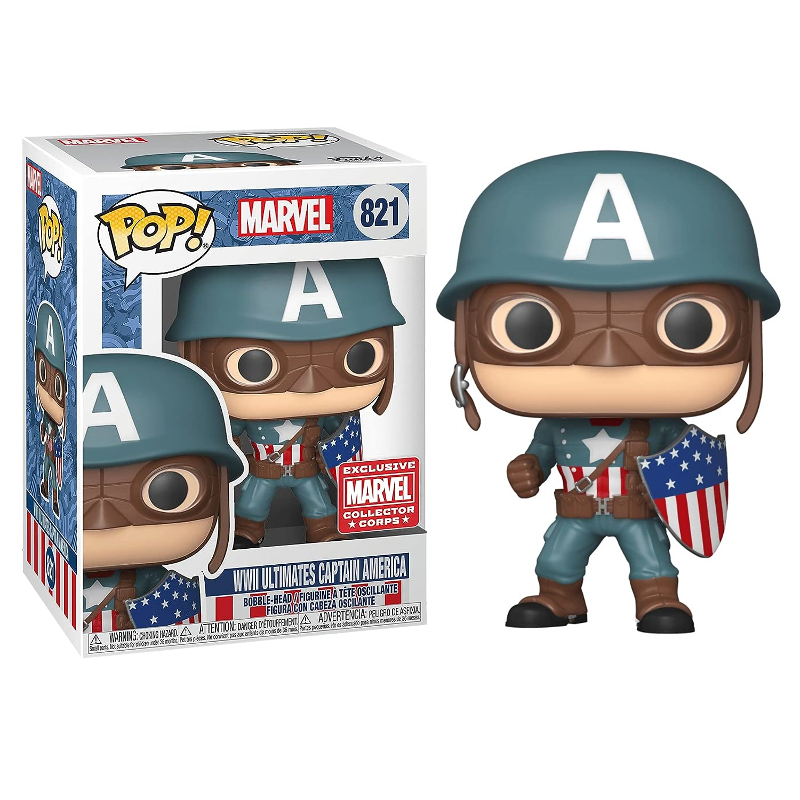 Pop Vinyl Captain America Exclusive Pop Funko Pop! Marvel WWII - Main Image