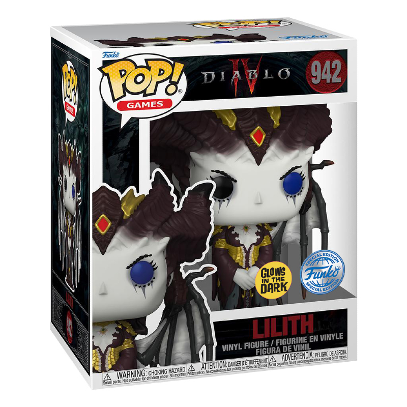 Funko Pop! Games Diablo IV Lilith 942 Exclusivo Glow 6 Polegadas