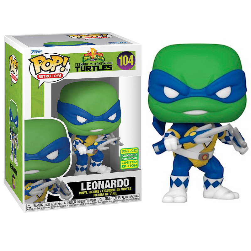 Funko Pop! Power Rangers Ninja Turtles Leonardo 104 Exclusivo