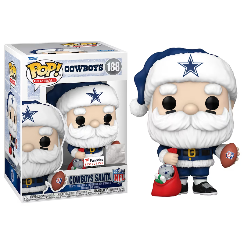 Dallas Cowboys Santa Funko Pop! Fanatics Exclusive Vinyl Figure