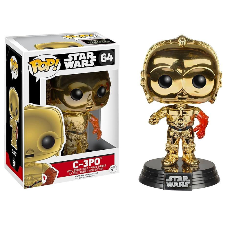 Funko Pop! Television Star Wars C-3PO 64 Exclusivo Chrome Original