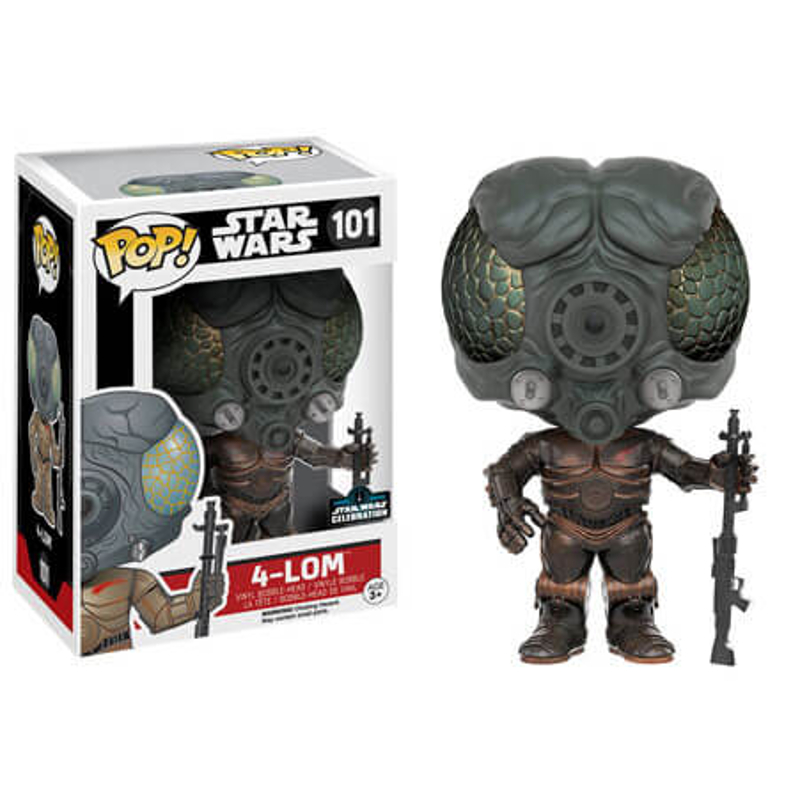 Funko Pop! Star Wars 4-Lom 101 Exclusivo Original Colecionavel