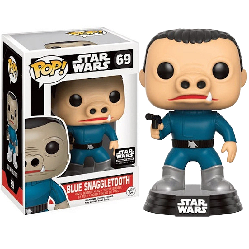 FunkoPop！69 BLUE SNAGGLE TOOTH 限定版 Funko Pop! Star Wars Blue Snaggletooth 69 Exclusivo Original