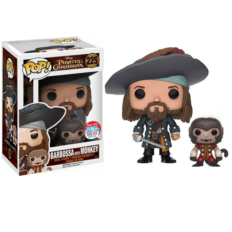 Funko Pop! Disney Piratas Do Caribe Barbossa With Monkey 225 Exclusivo
