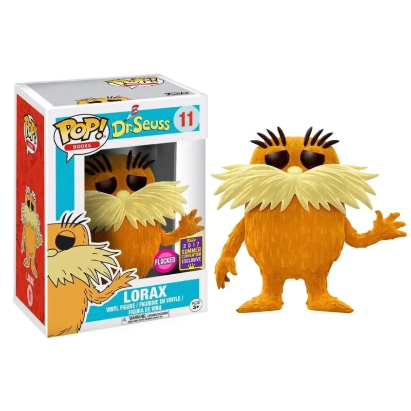 限定品！Funko Pop Books Dr. Seuss Lorax Funko Pop! Books Dr. Seuss Lorax 11 Exclusivo Flocked Original