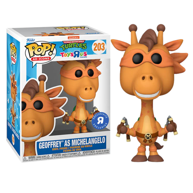 Funko Pop! Ad Icons Turtles Toys Rus Geoffrey As Michelangelo 203 Exclusivo
