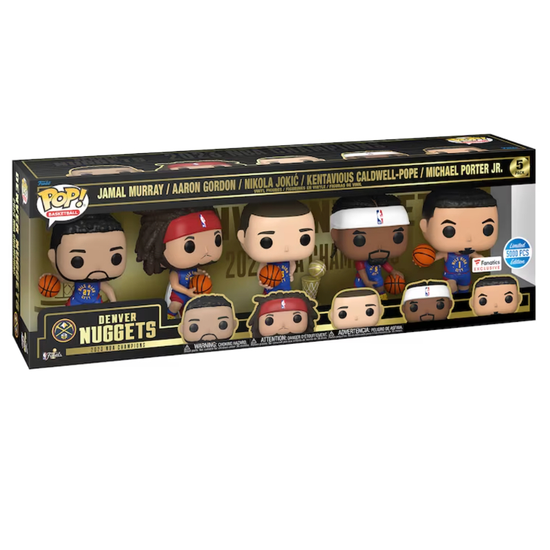 Funko Pop! Basketball Denver Nuggets 5 Pack Exclusivo Original