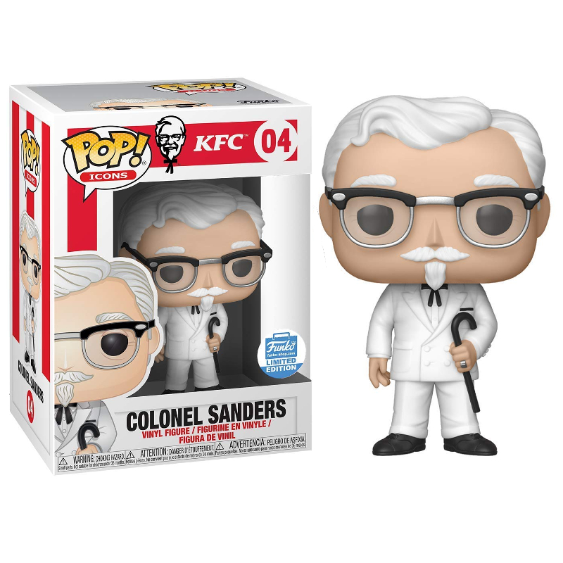 Funko Pop! Icons KFC Colonel Sanders 04 Exclusivo Original - Moça do ...