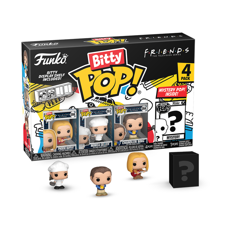 Funko Pop! Bitty Pop TV Friends Phoebe Buffay, Monica Geller, Chandler -  Moça do Pop - Funko Pop é aqui!