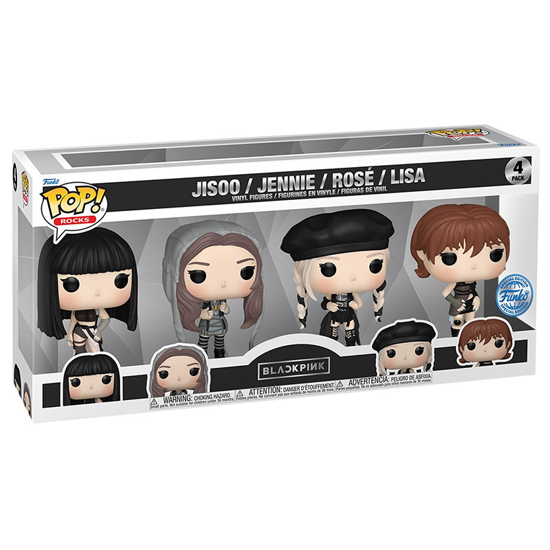 BLACKPINK フィギュアpopJISOO JENNIE ROSÉ LISA Funko Pop! Rocks Black Pink Jisoo Jennie Rose Lisa 4 Pack