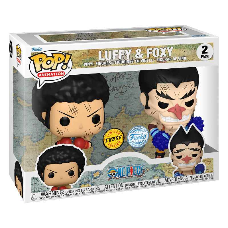 Funko Pop! Animation One Piece Luffy & Foxy 2 Pack Exclusivo Chase