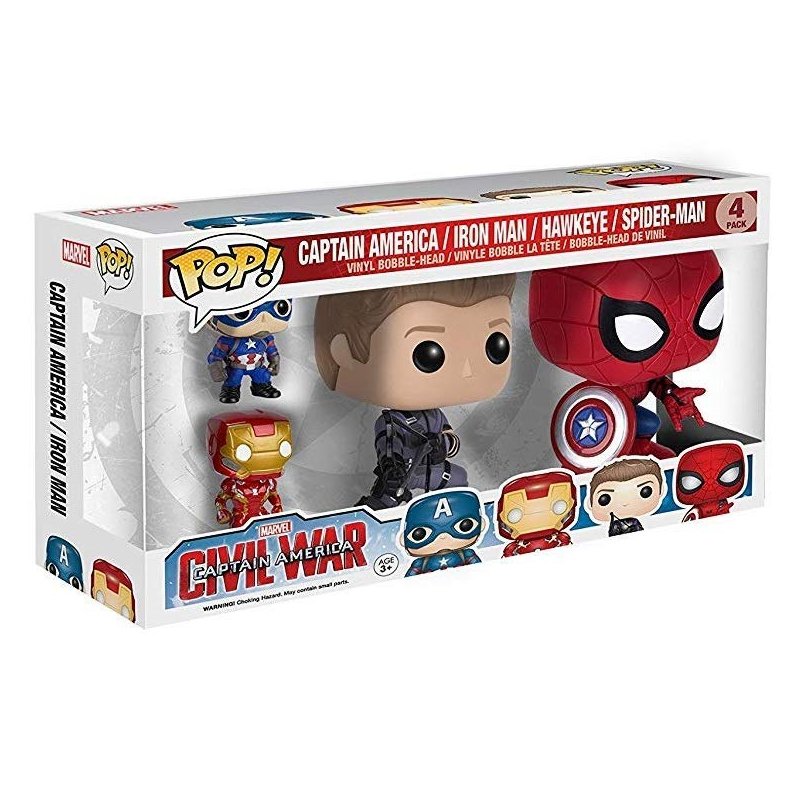 Funko Pop! Marvel Captain America Iron Man Hawkeye Spider Man 4
