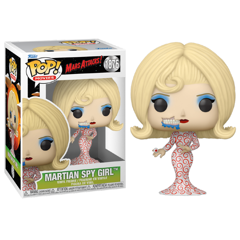 Funko Pop! Movies: Mars Attacks - Martian Spy Girl Vinyl Figure (3.75\") With Box Protector - View #7