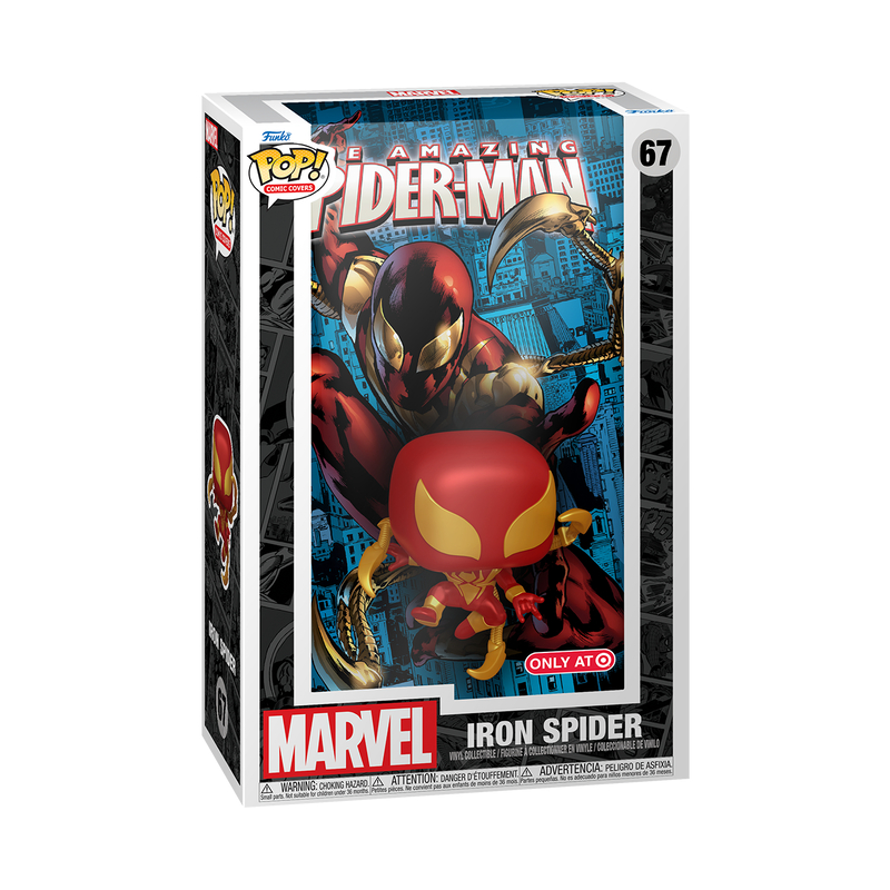 Funko Pop! Album Comic Covers Marvel Homem Aranha / Spider Man Iron Spider 67 Exclusivo