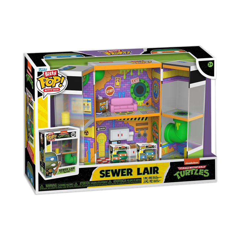 Funko Bitty Box! Filme As Tartarugas Ninjas Sewer Lair + 2 Bitty Pop