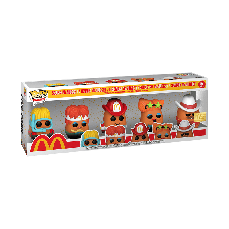 Funko Pop! Ad Icons MCDonalds Scuba McNugget, Tennis McNugget, Fireman McNugget, Rockstar McNugget, Cowboy McNugget 5 Pack Exclusivo