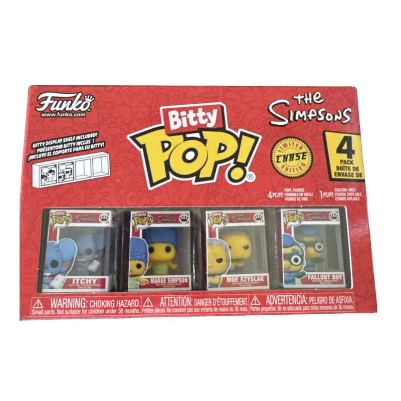 Funko Bitty Pop! Television Os Simpsons Itchy Marge Simpson Moe Szyslak Fallout Boy 4 Pack