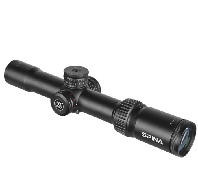 Luneta SPINA 1-6x28 SFP HD Iron Claw Com Mount P/ Trilho 20mm