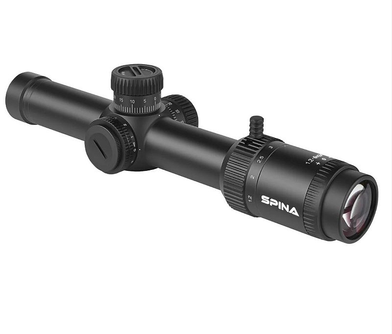 Luneta SPINA 1.2-6x24 SFP HD Mod. 2320 Com Mount Perfil Alto P/ Trilho 20mm