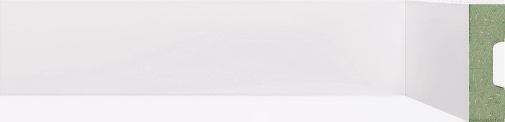 Rodapé e Guarnição Branco em MDF 5cm ULTRA sem friso 501 - preço por barra com 15mm de espessura e 2,40 metros lineares *