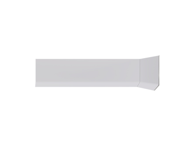 Rodapé CLINICUS de alumínio branco Santa Luzia - preço da barra com 3,00 m