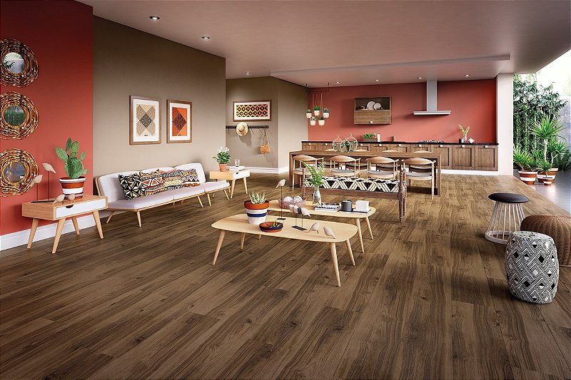 Piso Laminado Eucafloor New Elegance encaixe 2G novo CLICK Smart Oak- preço por caixa com 2,77 m²