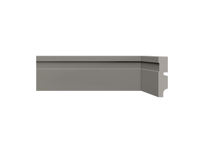 Rodapé 456 cinza titanium de poliestireno com 7 cm de altura Santa Luzia - Preço da barra com 2,40 ml