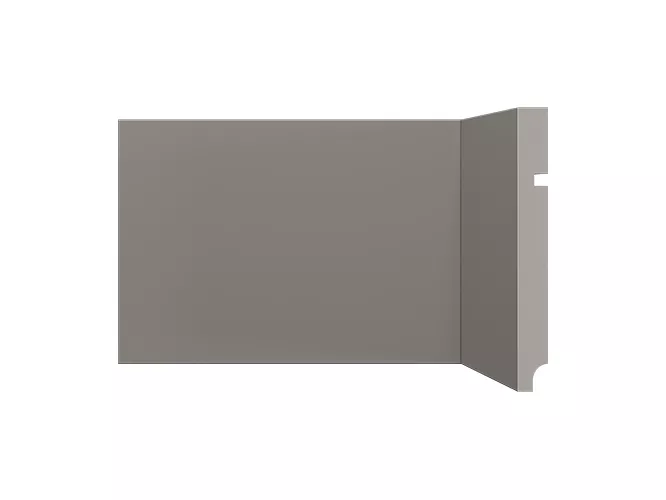 Rodapé 496 cinza titanium de poliestireno com 15 cm de altura Santa Luzia - Preço da barra com 2,40 m