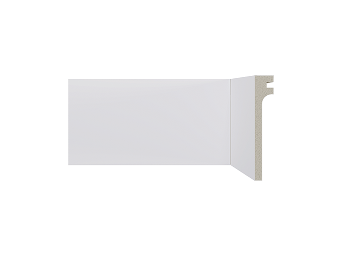 Rodapé 548 sobrepor branco de poliestireno com 11 cm de altura Santa Luzia - Preço barra 2,40 m