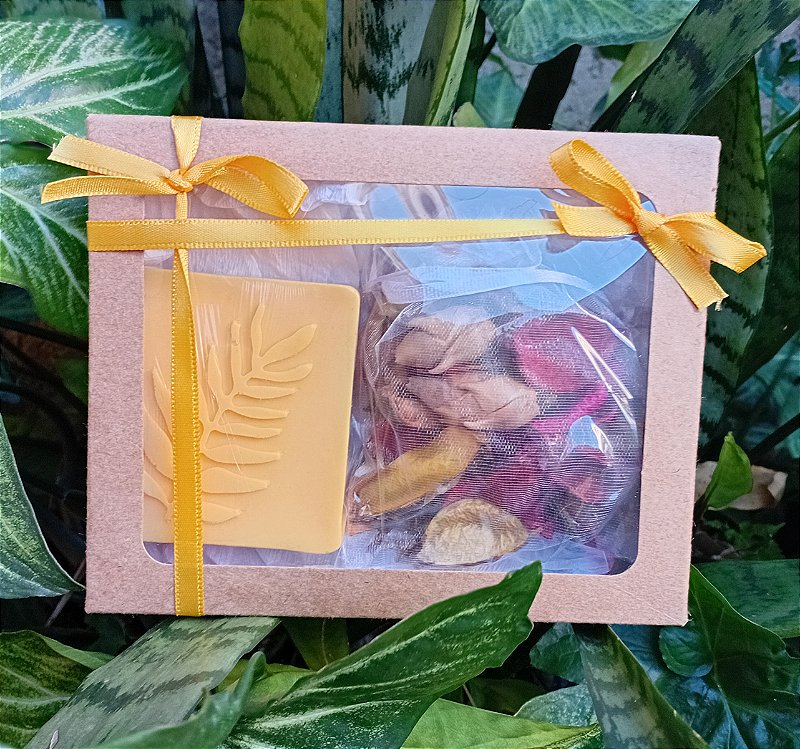 Caixa Natureza com Sabonete Glicerinado e Sachê