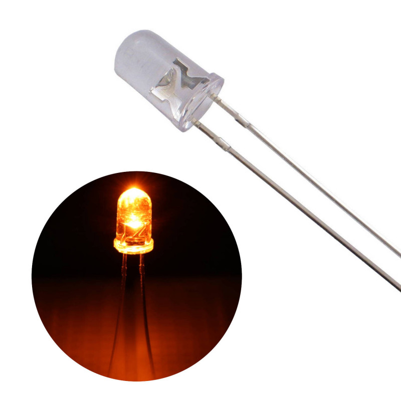 LED ALTO BRILHO LARANJA 5MM - RS Robótica