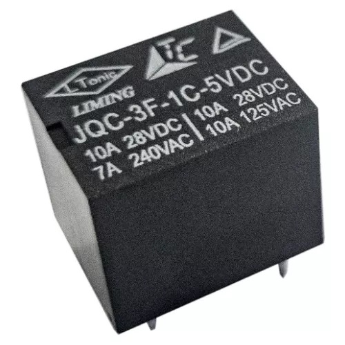 Heschen PC-Relais JQC-3F(T73) – DC12V Spoel – SPDT – 7A 250VAC – 5-Pins – 5 Stuks – Voor Schakelingen & Apparaten