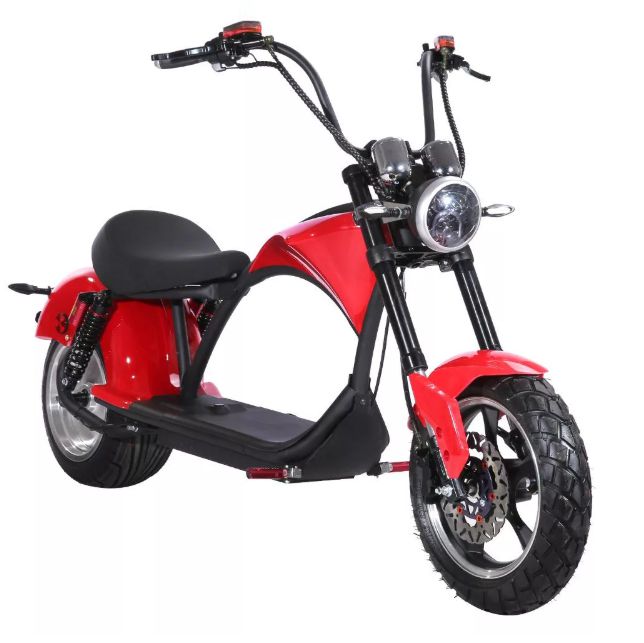 Moto Elétrica Scooter que parece Harley Davidson 1500W Vermelha