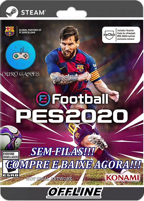 (SEM FILAS) Efootball Pes 2020 Original Pc Steam - OURO GAMES