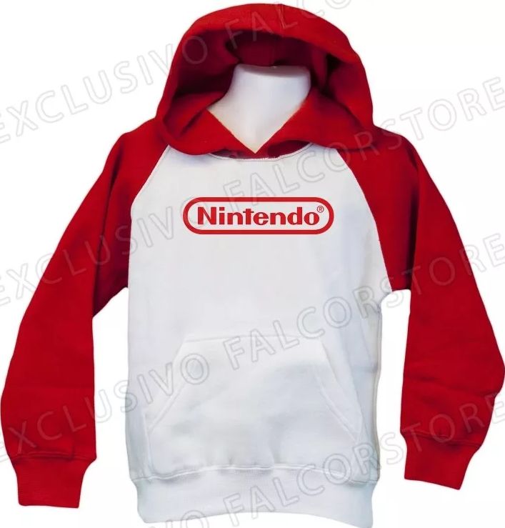 red nintendo logo moletom com capuz