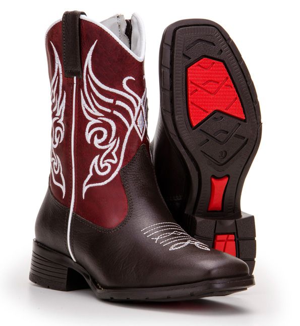 bota vermelha masculina