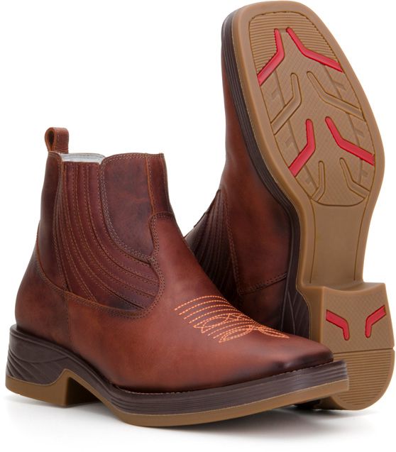 botas cano curto masculino country