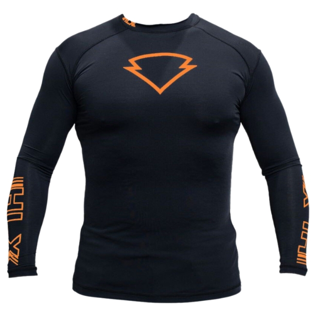 Blusa Segunda Pele Preta e Laranja | HLX Motowear - HLX STORE