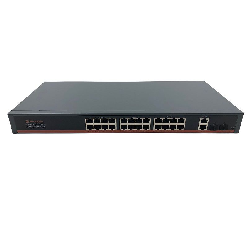 Switch 24 portas POE Gigabit + 2 SFP Hisource G2422GB - Aztech