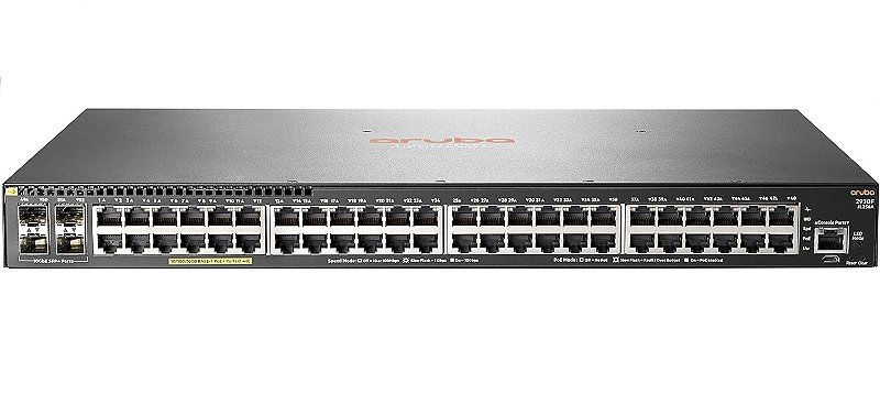 スウィッチ Switch 48 portas POE 740W Empilhável 4 Portas SFP+ 10G HPE Aruba
