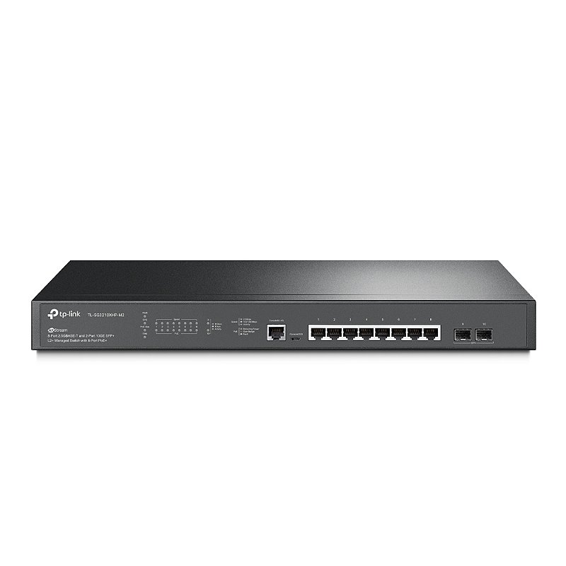 SWITCH TP-LINK 8 Portas RJ45 2.5G POE+ 240W 2 portas SFP+ 10G TL