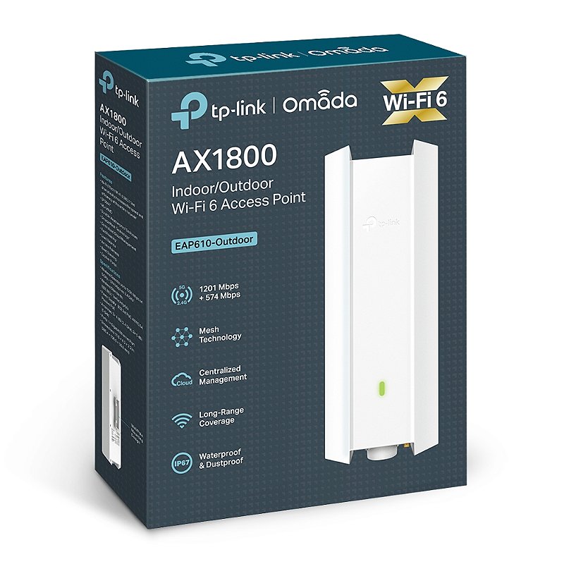 Access Point Outdoor AX1800 WiFi 6 Omada TP-LInk EAP610-Outdoor