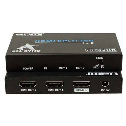 Splitter HDMI 2 portas UHD 4K 60Hz / AS-SP2P Distribuição de Sinal HDMI ...
