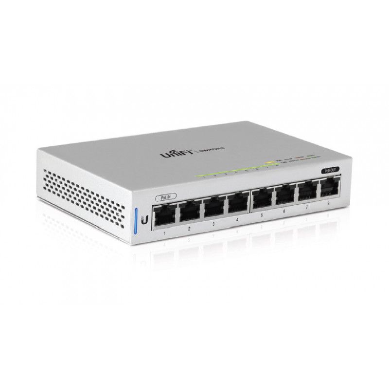 SWITCH UBIQUITI US860WBR UNIFI 8 Portas POE RJ45 gigabit Aztech