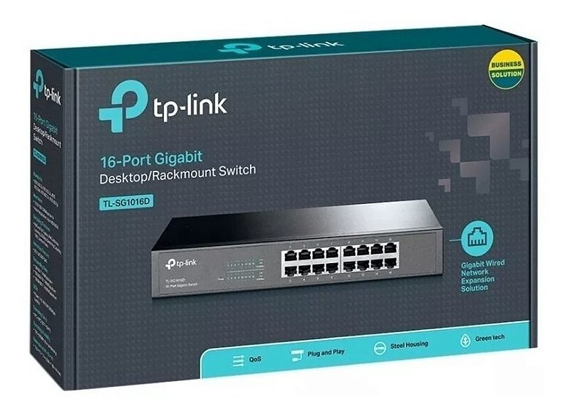 スイッチ Switch 16 portas Gigabit 10/100/1000 montável Rack TP-LInk Tl