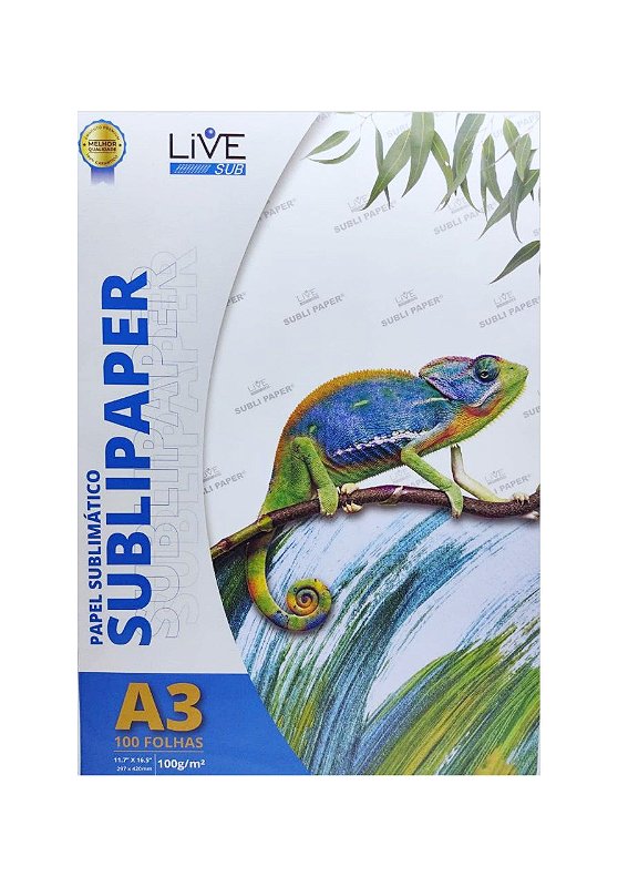 Papel Para Sublimação Live A3 100 Folhas Unica Brasil Distribuidora De Produtos Para Sublimação 8807