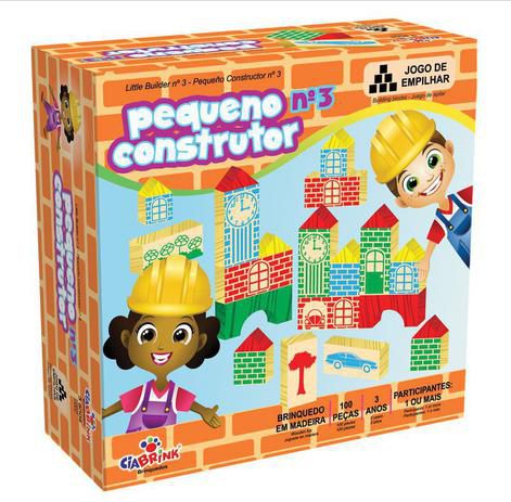 Pequeno Construtor Brinquedo Educativo 100 peças - Zize Trekos ...
